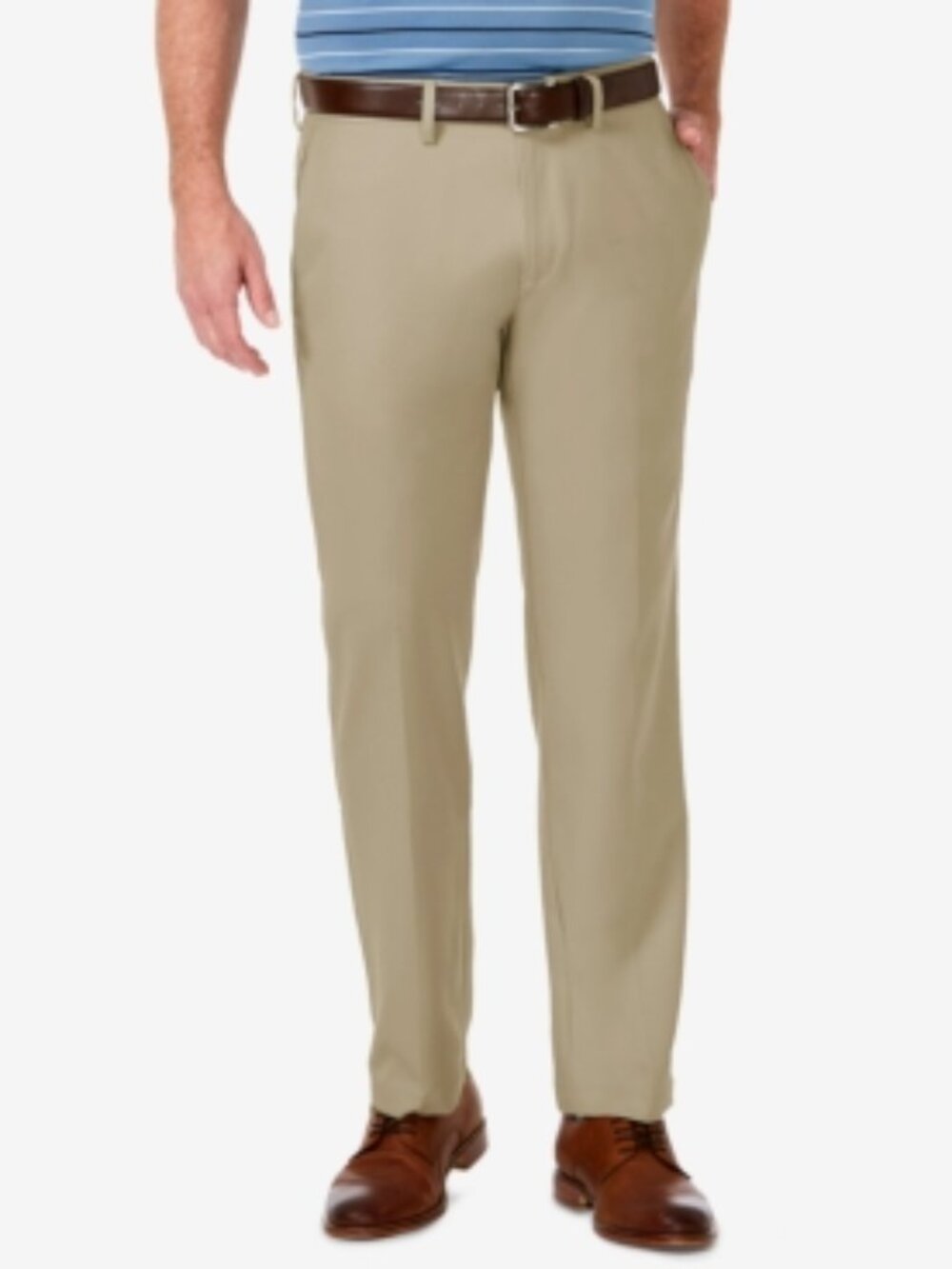 Men's Haggar® Cool 18® PRO Straight-Fit Wrinkle-Free Flat-Front Super Flex Waist